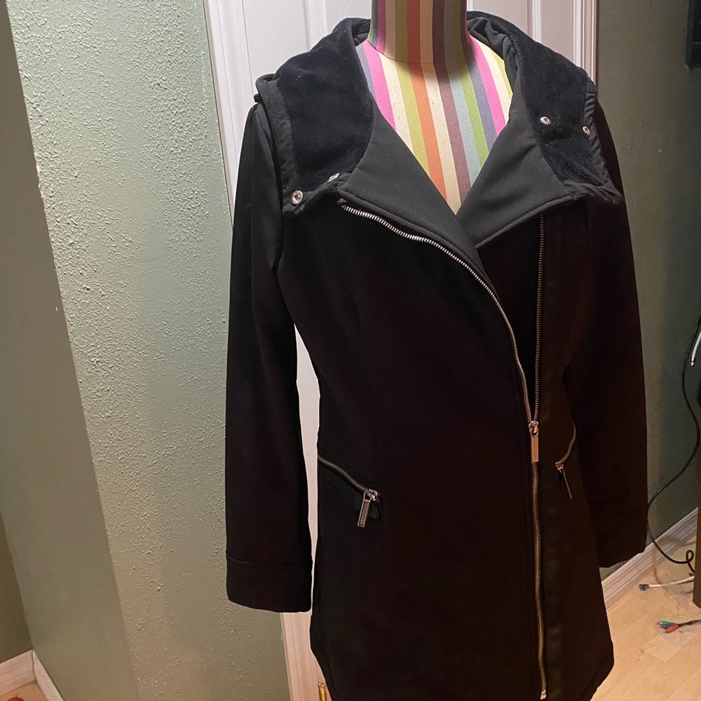 Michael Kors Black Coat with Silver buttons.